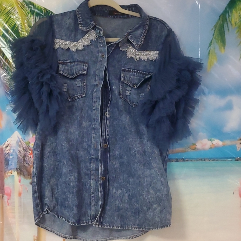 blue jeans blouse